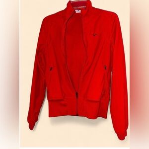 Nike Women’s Red Bomber Jacket | Size Medium | Lightweight Windbreaker
